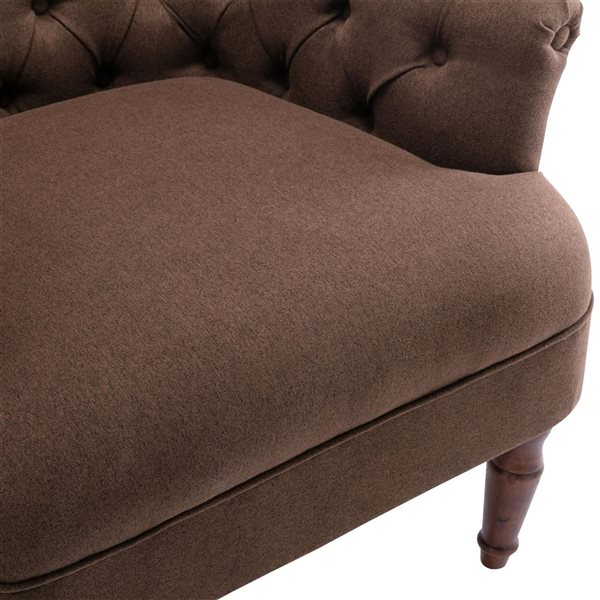 Sirio Vintage 32-in Chenille Fabric Accent Chair - Brown