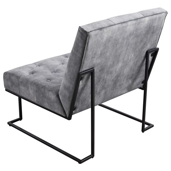 Sirio Modern 32-in Velvet Accent Chair - Grey