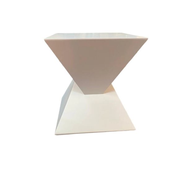 TAKE ME HOME Giza Square Veneered Wood Side Table - White