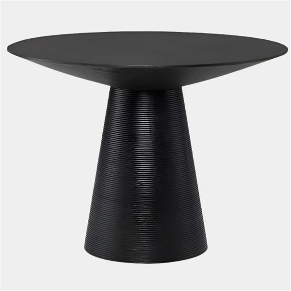 TAKE ME HOME Dania Veneered MDF Round Pedestal and Base Dining Table - Black