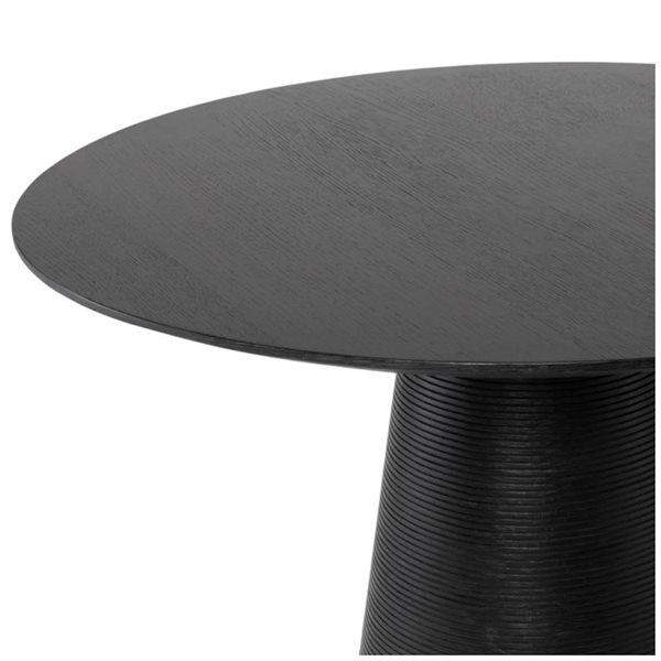 TAKE ME HOME Dania Veneered MDF Round Pedestal and Base Dining Table - Black