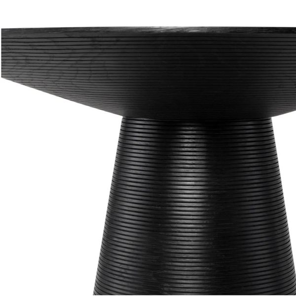 TAKE ME HOME Dania Veneered MDF Round Pedestal and Base Dining Table - Black