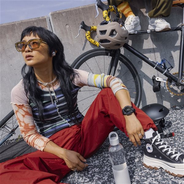 Garmin Instinct 3 AMOLED GPS Smartwatch 45-mm - Black w/ Black Band