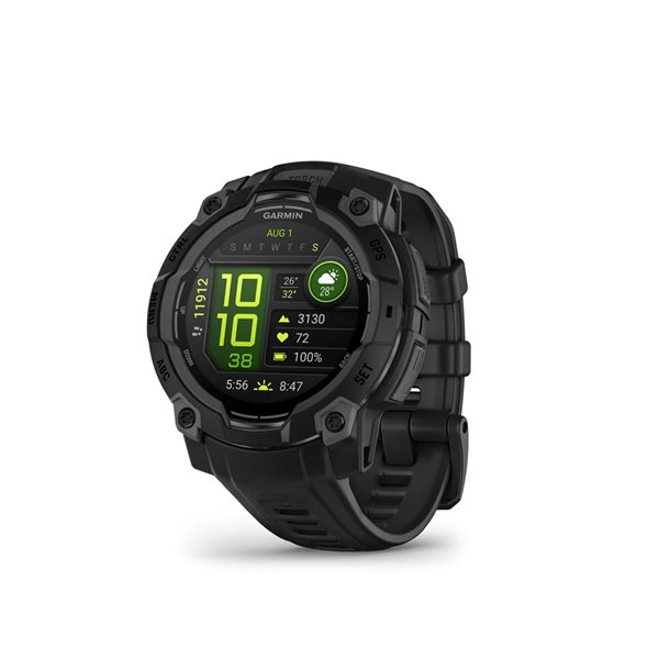 Garmin Instinct 3 AMOLED GPS Smartwatch 45-mm - Black w/ Black Band