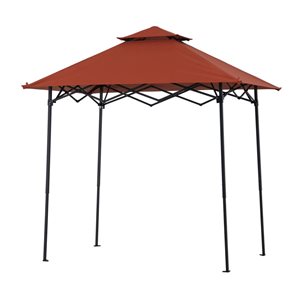 Sunjoy 5 x 8-ft Pop-Up Barbecue Gazebo w/ Magnetic LED Light and Carrying Bag - Red