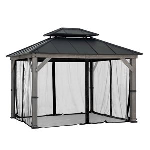 Sunjoy Replacement Mosquito Netting for 10 x 12-ft Gazebo - Grey