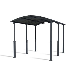 Abri d'auto Arcadia Canopia by Palram 12 l. x 17 pi L. gris avec cadre en aluminium