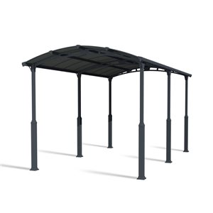 Abri d'auto Arcadia Alpine Canopia by Palram 12 l. x 21 pi L. gris avec cadre en aluminium