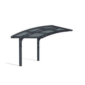 Canopia by Palram Arizona Wave 10 W x 16-ft L Grey Aluminum Frame Carport