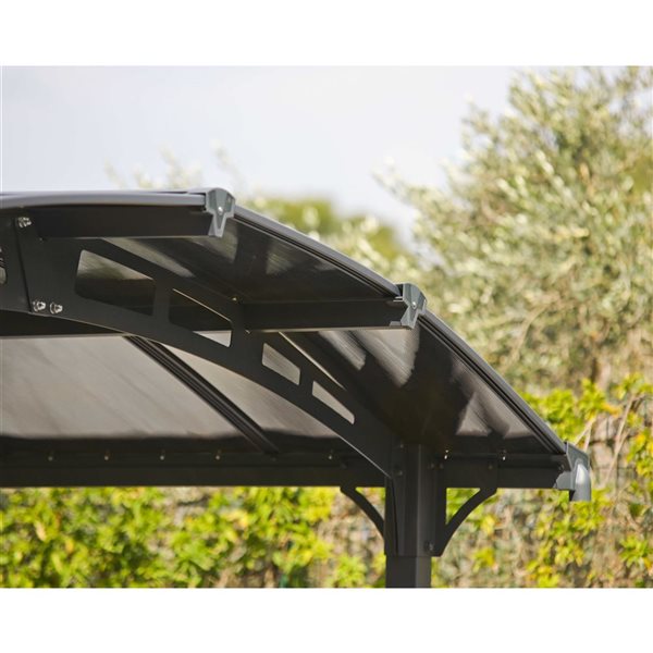 Canopia by Palram Arcadia 12 W x 28-ft L Grey Aluminum Frame Carport