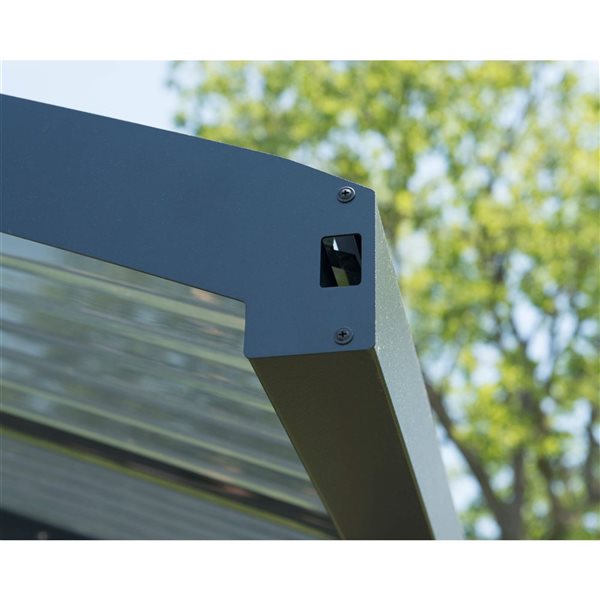 Canopia by Palram Arizona Wave 19 W x 16-ft L Grey Arch Aluminum Frame Carport