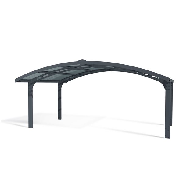 Canopia by Palram Arizona Wave 19 W x 16-ft L Grey Arch Aluminum Frame Carport
