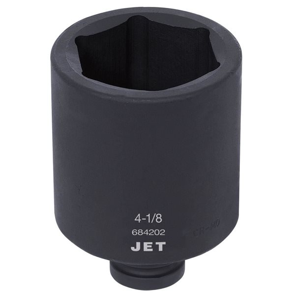 JET 1-in Drive x 4-1/8-in Deep SAE Impact Socket - 6 Points