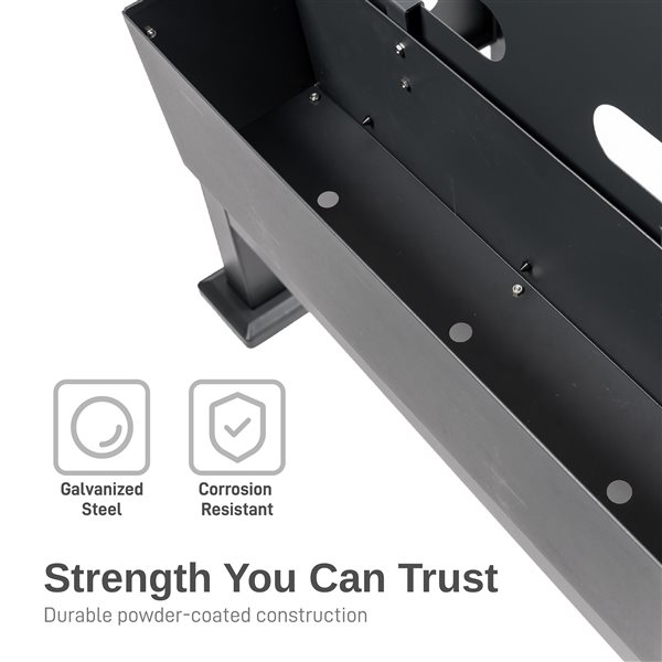 RTS Home Accents Galvanized Steel Hanging Planter for Air Conditioner Screen - Graphite