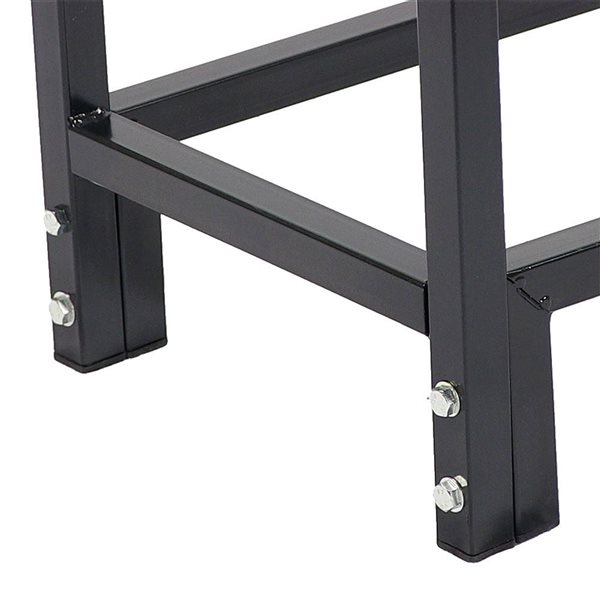 Sunnydaze Decor 30-in Black Powder-Coated Steel Firewood Log Rack and Cover