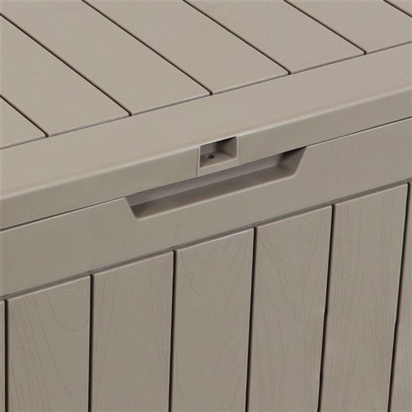Sunnydaze Decor 32 gal 21 x 17 x 22-in Driftwood Faux Wood Plastic Outdoor Storage Box