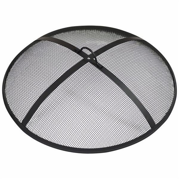 Sunnydaze Decor 30-in W Steel Round Outdoor Fire Pit Spark Screen