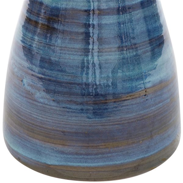 Sunnydaze Decor  20.5-in Galaxy Blue Glazed Ceramic Bird Bath
