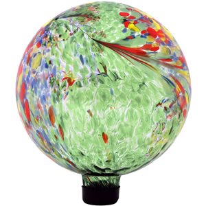 Sunnydaze Decor 11.5-in H Green Artistic Glass Gazing Globe Stand