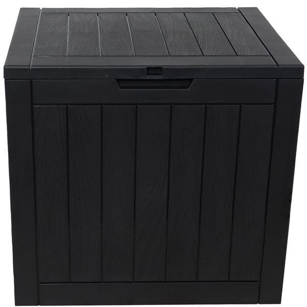 Sunnydaze Decor 32 gal 21 x 17 x 22-in Gray Faux Wood Plastic Outdoor Storage Box