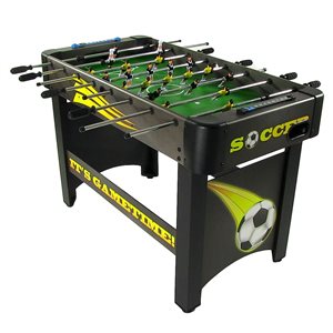 Sunnydaze Decor 55-in L Faux Wood Foosball Game Table with Folding Drink Holders