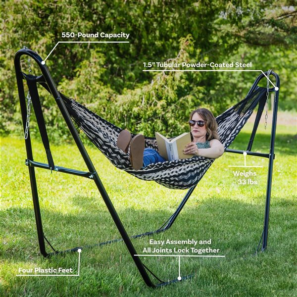Sunnydaze Decor 124-in L Black Powder-Coated Steel Universal