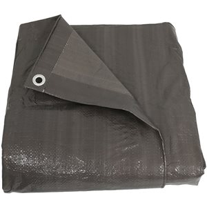 Sunnydaze Decor Dark Grey 9 x 12-ft Polyethylene Multi-Purpose Tarp