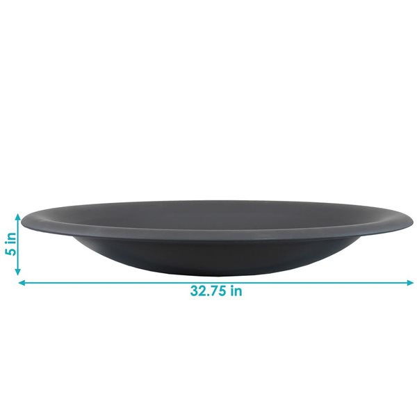 Sunnydaze Decor Classic Elegance 33-in W Black Steel Replacement Wood-Burning Fire Pit Bowl