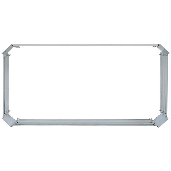 Sunnydaze Decor 24 W x 48 L x 12-in H Silver Galvanized Steel Rectangle Raised Garden Bed