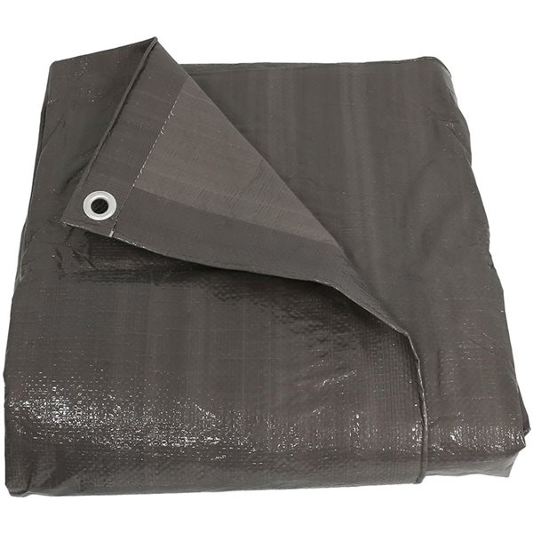Sunnydaze Decor Dark Grey 12 x 16-ft Polyethylene Multi-Purpose Tarp