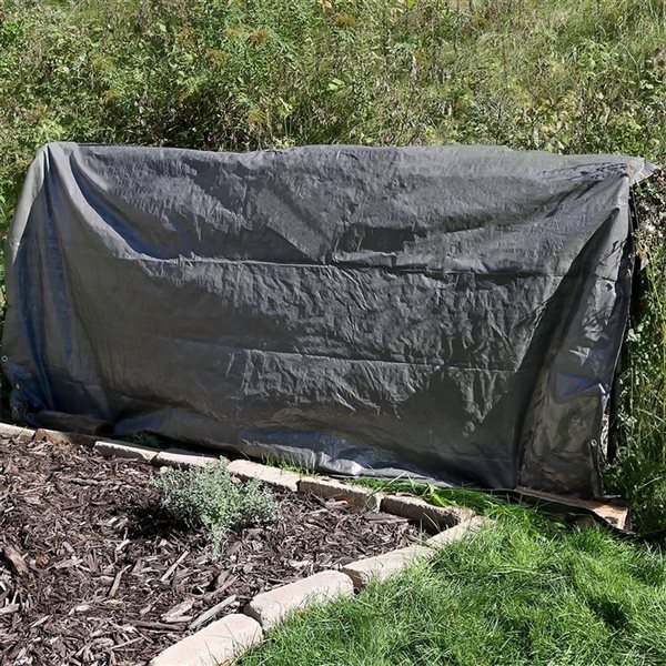Sunnydaze Decor Dark Grey 12 x 16-ft Polyethylene Multi-Purpose Tarp