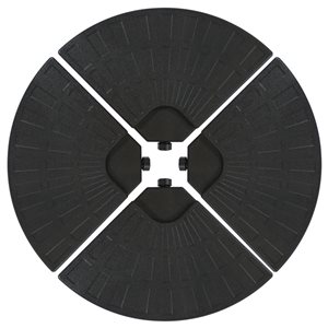 Sunnydaze Decor 4-Pack Sand or Water Round Cantilever Offset Patio Umbrella Base Plates