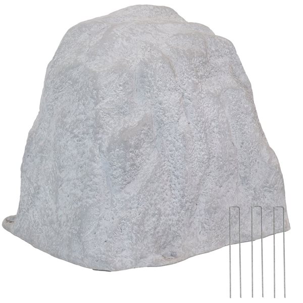 Sunnydaze Decor 24 W x 21 L x 21.5-in H Grey Polyester and Artificial Polyresin Landscape Rock w/ Stakes