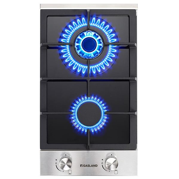 GASLAND 12-in Gas Cooktop with 2 Sealed Burners - Black
