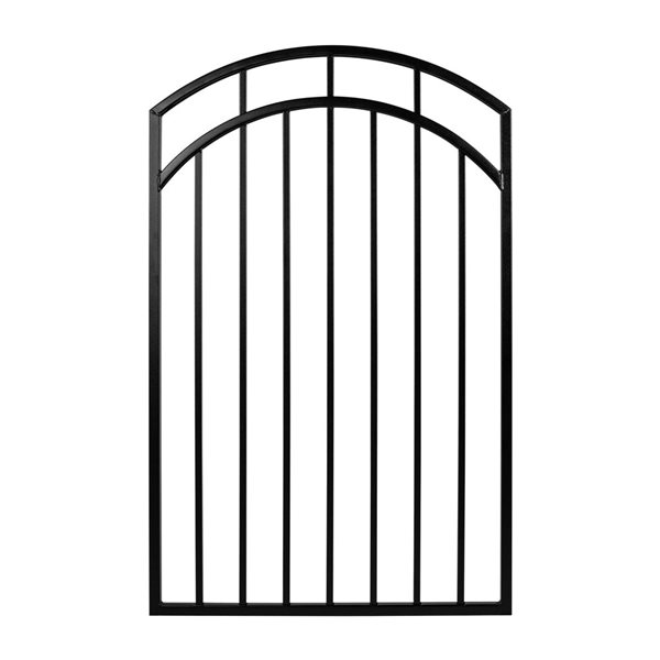 thumbnail image 2 of Fence Post Nuvo Iron Tiger Eye Gate Arched Rails (48-Inch Wide Opening) 45-Inch Wide X 56-Inch High, Self Close Hardware With Double Side Handle Near Me 2 of 9