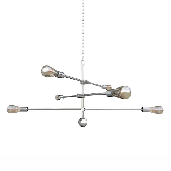 Picture Idea: Whitfield Lighting Denise Chrome Metal Contemporary 6 Light Chandelier
