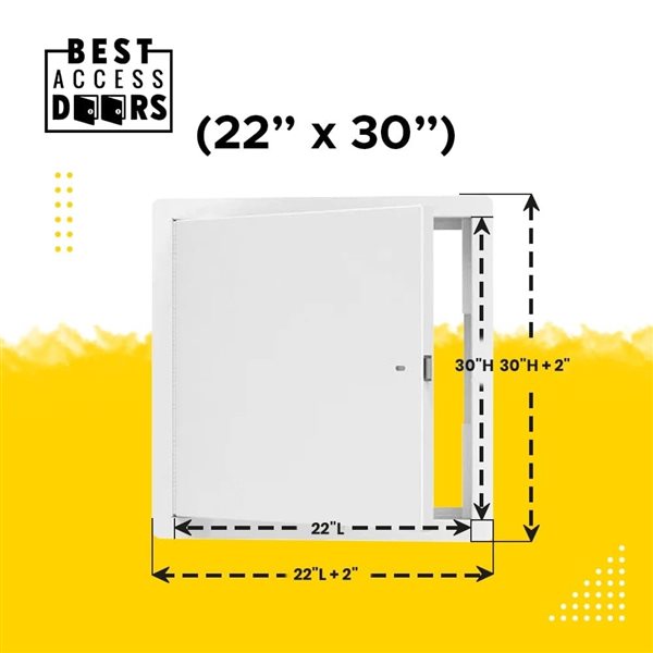 Best Access Doors 22 x 30-in Fire Rated Uninsulated Metal Access Panel w/ Flange