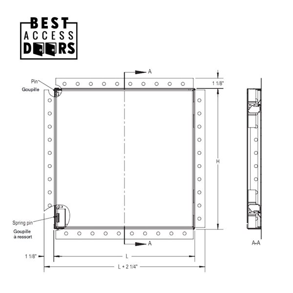 Best Access Doors 6 x 6-in Flush Removable Access Door w/ Drywall Bead Flange
