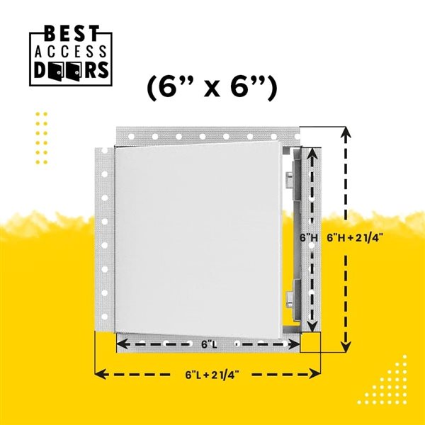 Best Access Doors 6 x 6-in Flush Removable Access Door w/ Drywall Bead Flange