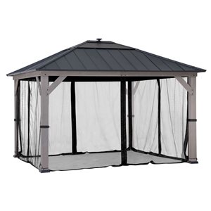 Sunjoy Universal Black Mosquito Netting for 11 x 13-ft Wooden Gazebos