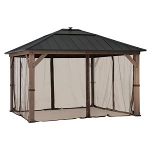 Sunjoy Universal Brown Mosquito Netting for 11 x 13-ft Wooden Gazebos