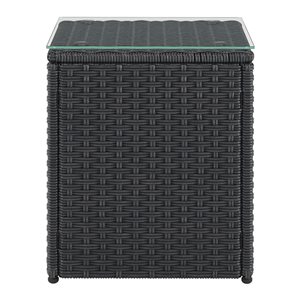 CorLiving Solterra 16 W x 19-in H Grey Wicker Patio Side Table