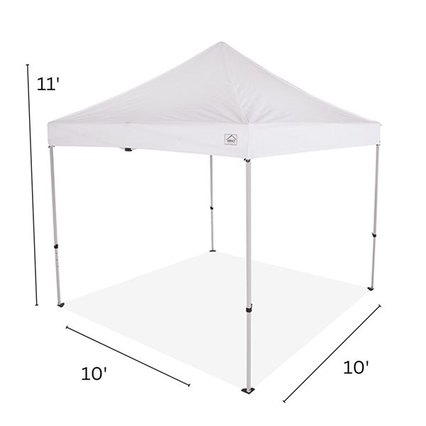 Impact Canopies Canada Evento 10 x 10-ft Steel Frame Pop-Up Canopy Kit - White Top