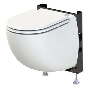 Toilette murale à double chasse Sanicompact Comfort de SFA Saniflo avec pompe macératrice 4,8 L/chasse, blanc