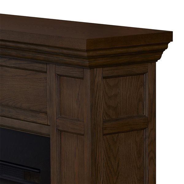 Real Flame Alcott 46 H x 75-in W Dark Brown Electric Fireplace