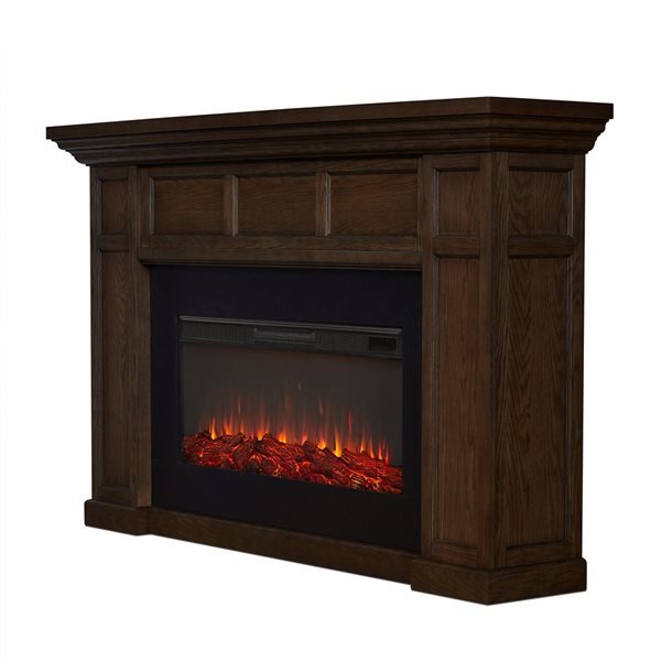 Real Flame Alcott 46 H x 75-in W Dark Brown Electric Fireplace