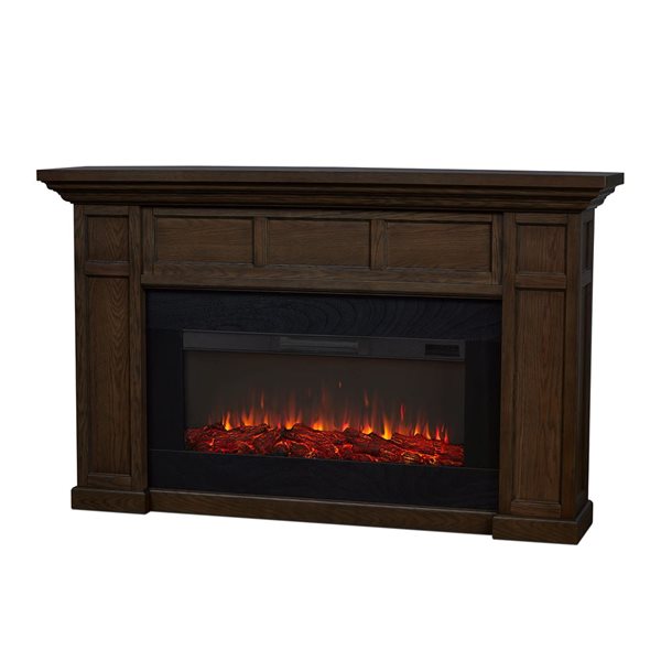 Real Flame Alcott 46 H x 75-in W Dark Brown Electric Fireplace