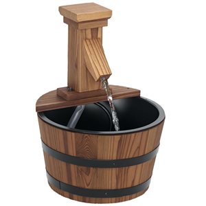 Outsunny 11-in H Carbonized Metal Outdoor Waterfall Fountain