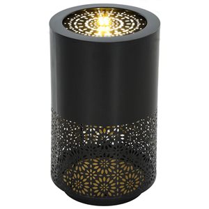 Outsunny 21-in H Metal Black Outdoor Water Fountain w/ LED Lights