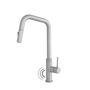 Robinet de cuisine mitigeur Gela Stylish en acier inoxydable et à bec extractible sans contact
